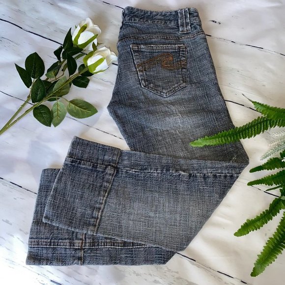 Jacob Connexion 3/4 Length Distressed Jeans sz 26 - Picture 1 of 7